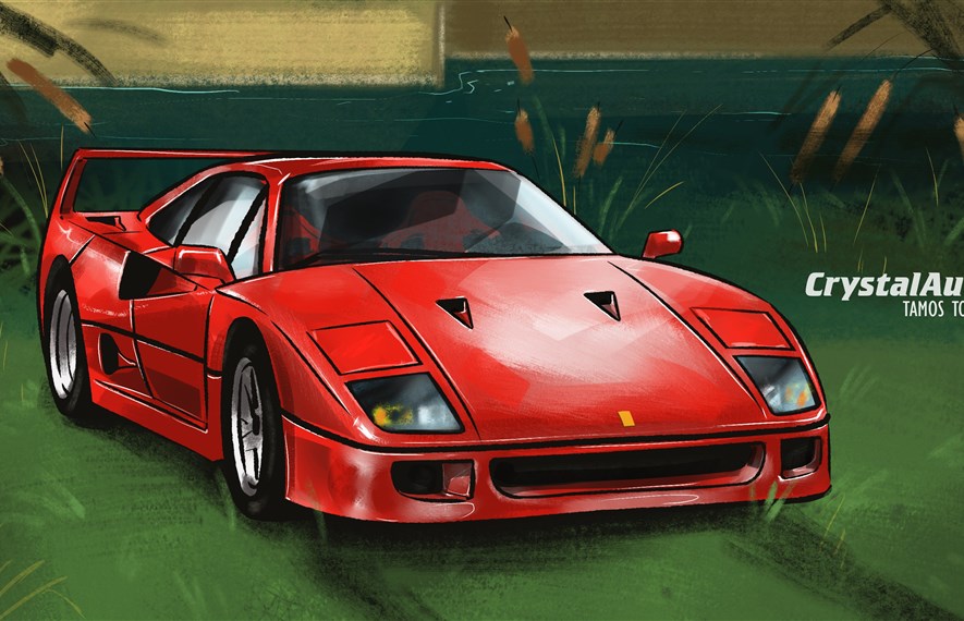 Ferrari F40-სრული სიგიჟე ბორბლებზე